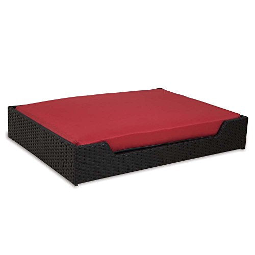 Petmate Poly Wicker Bed With Cushion