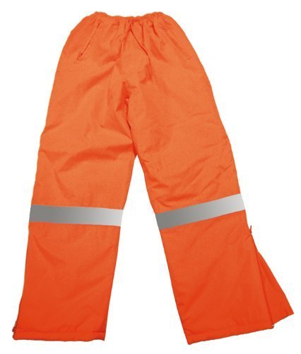 N015P Insulated Waist Pant With Safety Reflective Stripe Orange - S-5XL (ORANGE, XS)
