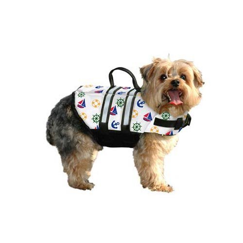 Fido Pet DD2944 Paws Aboard Doggy Life Jacket (Nautical, X-Small)