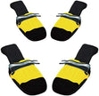 Muttluks Inc ML-AWXSY All Weather Leather Sole and Toe 2.25-Inch to 2.75-Inch Dog Boots, X-Small, Yellow, Set of 4