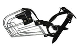 Wire Cage & Leather Muzzle (Miami). Size 8, Black. 14