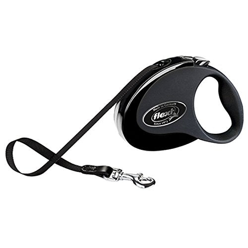 Flexi DD2841BK Collection Retractable Tape For Dog (Black, Medium 5m/16ft)