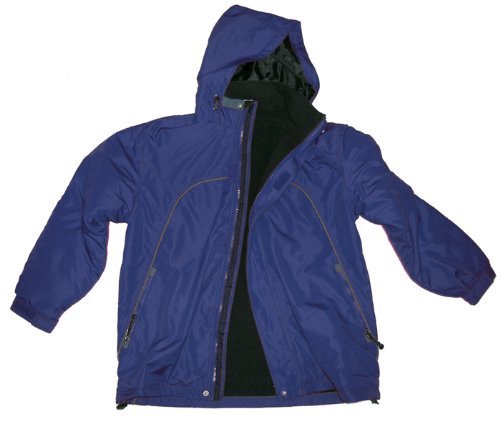 N395J Veste polyester Fleep Bined Navy Red - 10-12-14-16 (Navy, 10)