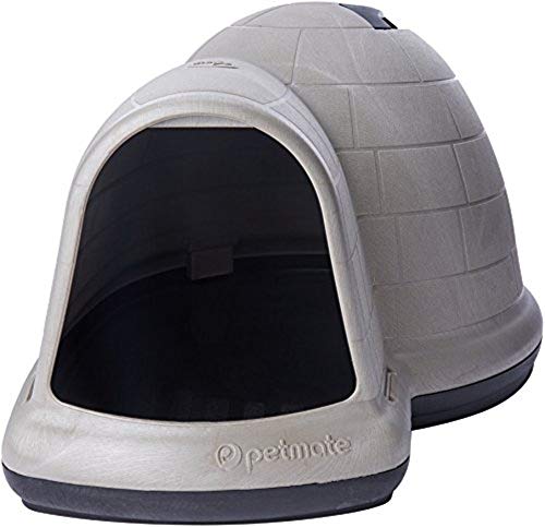 Petmate 25942 Indigo Dog House with Microban, Medium, Taupe Top, Black Bottom