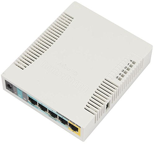 Mikrotik RB951UI-2HND 951UI 5 Ethernet Port and One USB 2.0 Port Router, High Power 2.4GHz 802.11b/g/n Wireless AP with Antennas built in