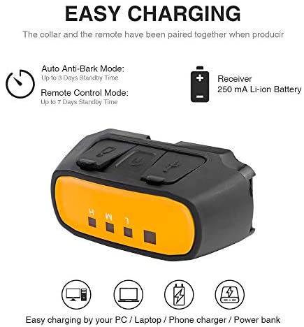Spray Dog Training Collar - Spray Remote Bark Collar Trainer (Citronella Spray is Included) 2 Modes 500 Ft Range No Electric Shock Rechargeable Adjustable Waterproof for Small Medium Dogs