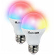 Simple Home XLB7-1002-PP1 Multicolor Smart Wi-Fi LED Light Bulb 2-pack