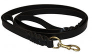 Angel Pet Supplies Double Handle Braided Leather Leash 6'x1'