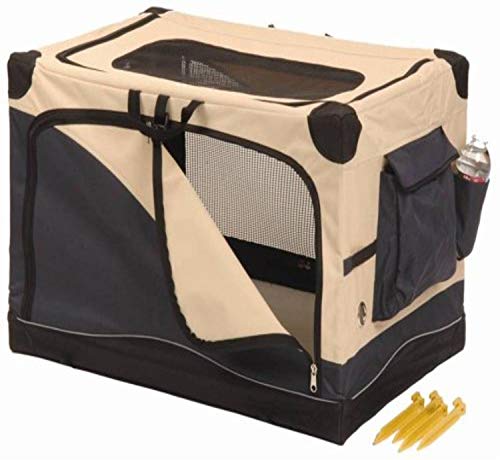 Crate de compagnie côté animal de compagnie PET SOIX 1000, Ã Â 20 pouces x 13 pouces x 12 pouces, bronzage de la marine