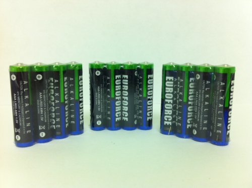 AAA ALKALINE BATTERIES EUROFORCE 1.5V (Value Pack 60 Batteries)