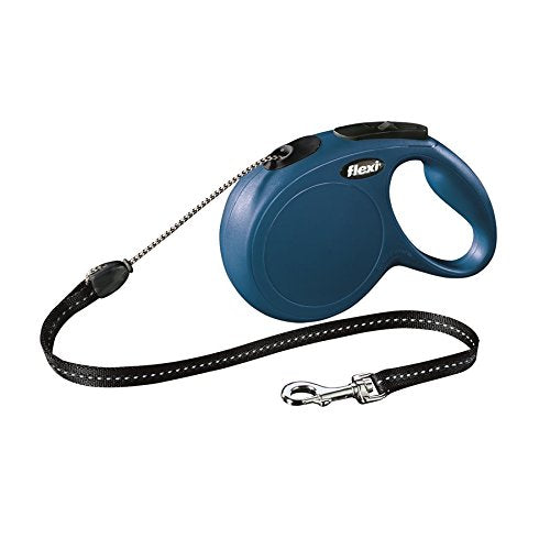 Flexi DD2805BL Classic Reflective Bite Cord Leash (Blue, Medium 8m)