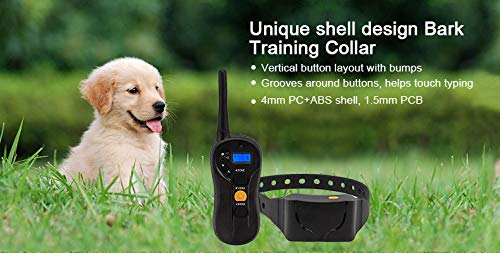 Aniluxe Waterproof Submersible Long Distance Rechargeable Dog Remote Trainer Training Collar for Small Large Dog 2019 Upgraded