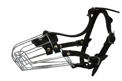 Angel Pet Supplies Miami Wire Cage & Leather Muzzle
