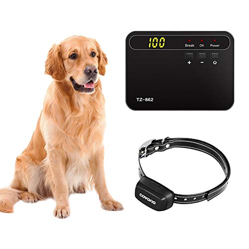 Underground Dog Containment System,Electric Dog Fence (In Ground Pet Fence,650Ft Wire,Waterproof,Rechargeable Collar,Static&Tone Correction,Support 1 Dog)