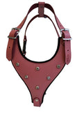 Leather Rhinestones Bling Dog Harness, Med, Pink, 100% Genuine Argentinean Leather (Malibu) for Med. Breeds. Neck: 10.5