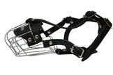 Wire Cage & Leather Muzzle (Miami). Size 4, Black. 10
