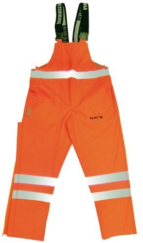 N016P Insulated Bib Pant With Safety Reflective Stripe Orange - S-5XL (ORANGE, XXL)
