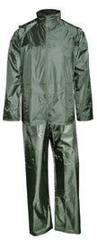 N150JPB 2 Pieces Polyester/PVC Rain Suit for Junior With Pouch Navy Green - S-XL (Green, L)