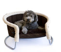 Danazoo Pet Lounger Bed Faux Fur Cushion, Chocolate Brown
