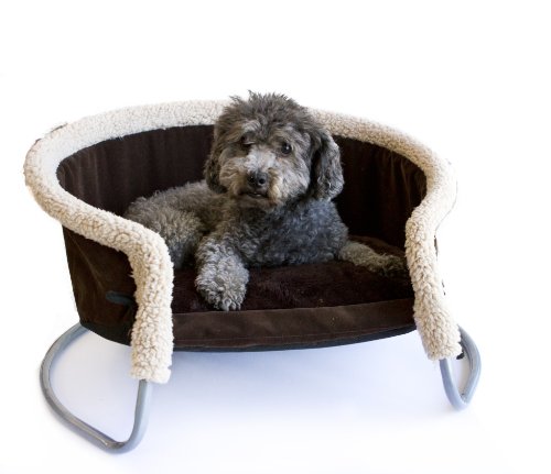 Danazoo Pet Lounger Bed Faux Fur Cushion, Chocolate Brown