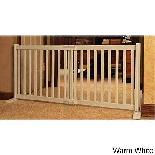 Large Free Standing Pet Gate - Warm White
