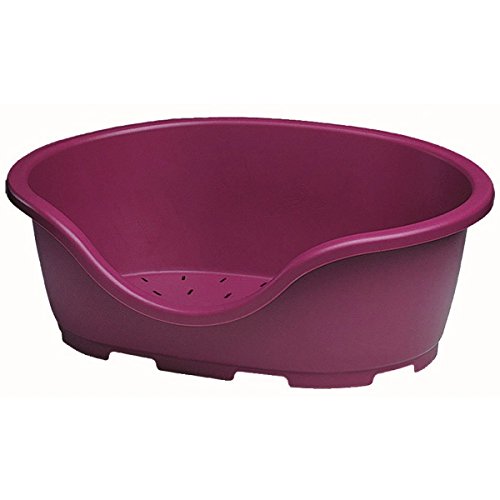 Marchioro DD1645 Perla Plastic Bed For Dog (Wine, 27 inch)