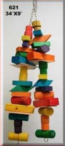 ZOO MAX DUS621 Double mammouth 34in HT X 9in W Bird Toy