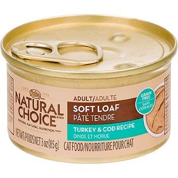 Nutro Natural Choice 10102118 Soft Loaf Turkey & Cod Recipe Adult Cat Food 24/3OZ