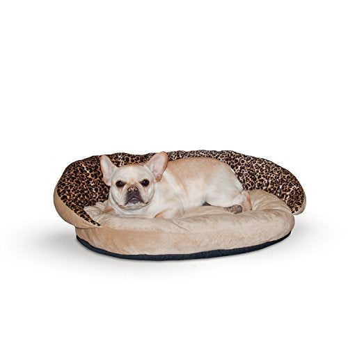 K&H Manufacturing 1855 Plush Bolster Small Sleeper (Leopard)