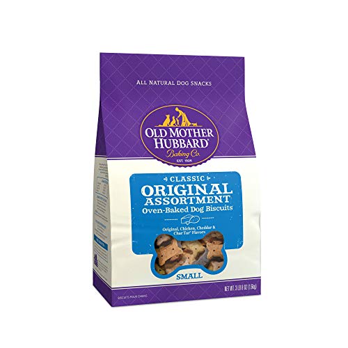 Vieille mère hubbard friandises de chiens naturels classiques crunchy, Chick'n'apples mini biscuits, sac