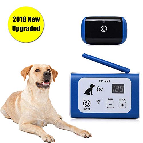 Wireless Electric Dog Fence System Outdoor Invisible Wireless Pet Fence Containment System, Adjustable Control Range Up to 550YD & Display Distance, 1 Collar Receivers Rechargeable & Waterproof