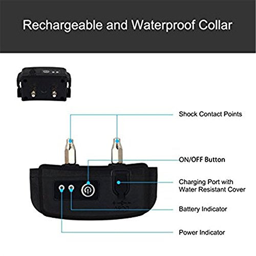 TP16 Fence Amélioration de PET Underground Electrower Electric Outdoor Clarification Système de confinement rechargeable Collier de formation de chien réglable pour les chocs de chien (pour 1 chien)
