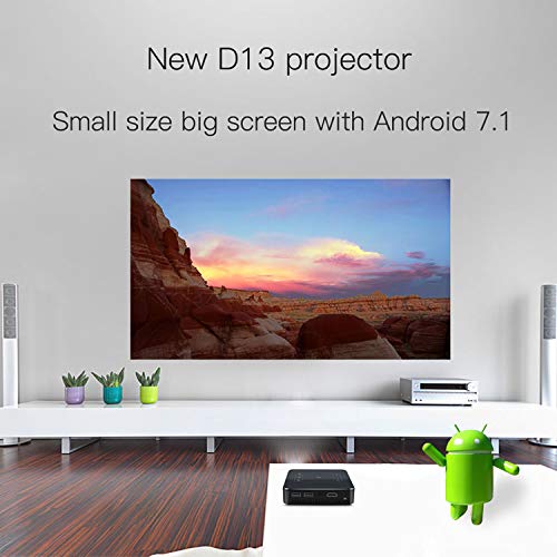 Smart Mini Wireless HD Dual WiFi Pocket Projector 2G RAM 16G ROM Android 7.1