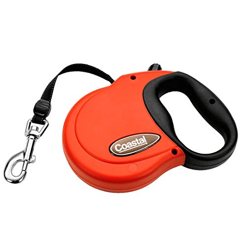 Casquer Walker de 16 pieds de grande laisse pour chiens rétractable, rouge