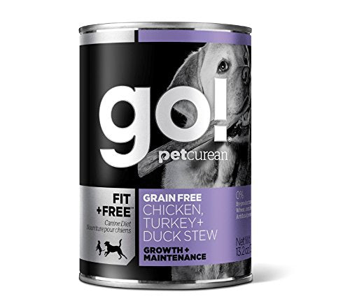 Petcurean 126-1026 Go! FIT plus FREE Grain Free Chicken,Turkey and Duck Stew Recipe 12/13.2OZ