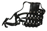 Angel Pet Supplies Leather Basket Muzzle Boston