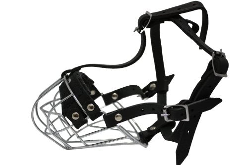 Angel Pet Supplies Miami Wire Cage & Leather Muzzle
