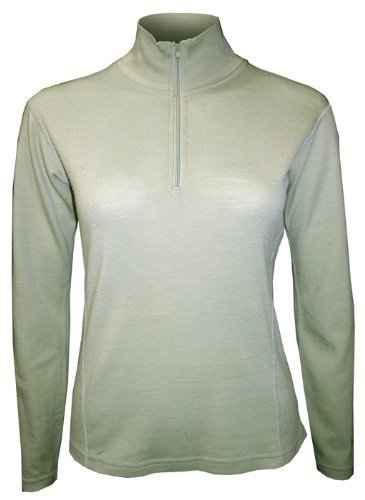 N200JF WOOL THERMO Jersey 100% Merino Wool For Women's Black Moss Green - XS-2XL (Moss Green, M)