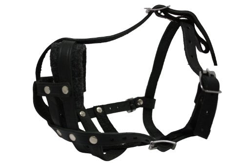 Muzle du panier en cuir (Boston). BM2, noir. 13,5 