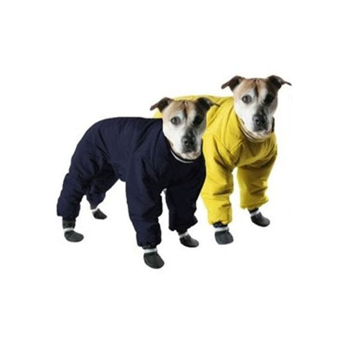 Muttluks Inc ML-DSS98-8-YB 4-Legged Nylon Reversible Dog Snow Suit, Size 8, Yellow/Black