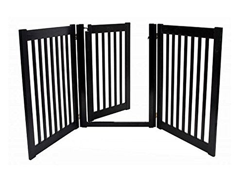 Dynamic Accents - 3 Panel Freestanding Walk Through Gate Black