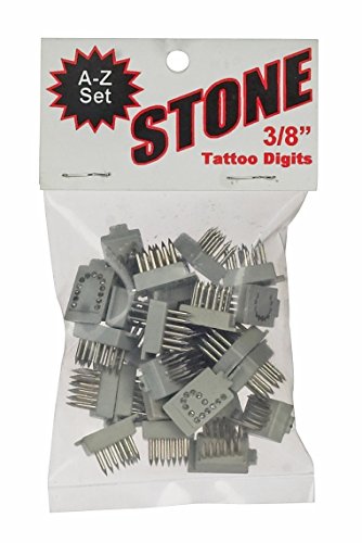 Stone Manufacturing Company Tattoo Letters A-Z Set 3 / 8inch