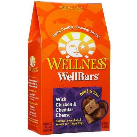 Wellness Wellbars Crunchy Wheat Free Natural Dog Treats, Chicken & Cheddar, 20-Ounce Box