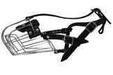 Wire Cage & Leather Muzzle (Miami). Size 7, Black. 13