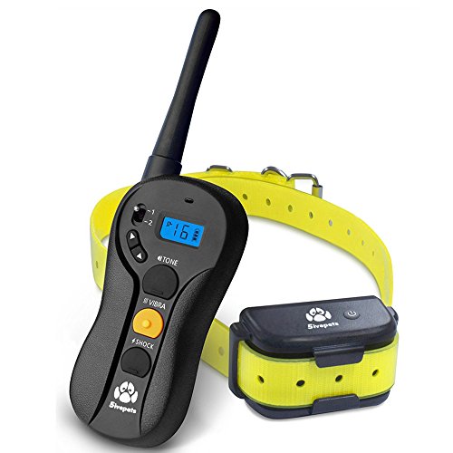Dog Training Collar, 5ivepets Rechargeable Waterproof Beep/Shock/Vibration Collar for Training 2 Dogs 660yd Electronic Dog Remote Training Collar Fit for Small,Medium,Large Dogs