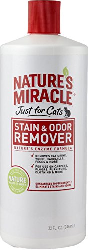 Nature's Miracle Just for Cats Stain & Odor Remover, 32-Ounce Pour Bottle (HG-5158)