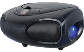 Curtis Sylvania SRCD1368BT Bluetooth Portable Cd Boom Box With Led Light - Black