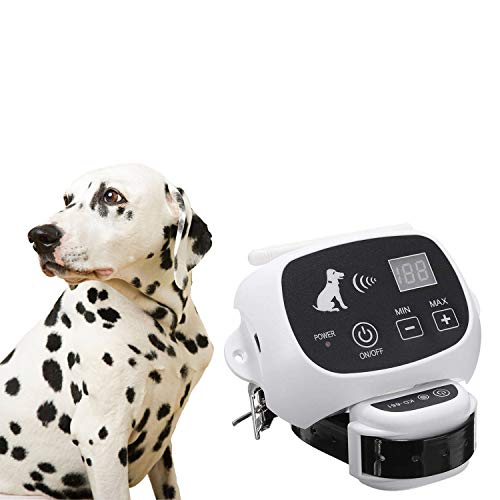 Qiaostore Wireless Dog Fence System Outdoor Electronic Fencing Device-550YD Remote Control for Dogs-Rechargeable Waterproof Receiver-Beep/Shock/Static Mode-No Wire No Dig No Bury [Unknown Binding]