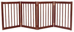 Dynamic Accents 42223 - 32 Inch 4 Panel Free Standing EZ Gate - Mahogany