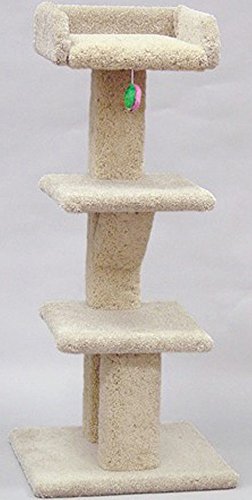 North American Pet 49337 Classy Kitty Tree With Tray and 2 Shelves 48 in.